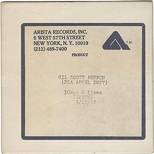 Bild des Verkufers fr Reel-to-reel tape recording for a 1978 anti-PCP public service announcement zum Verkauf von Royal Books, Inc., ABAA