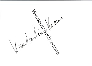Bild des Verkufers fr Original Autogramm Konstantin Krause /// Autograph signiert signed signee zum Verkauf von Antiquariat im Kaiserviertel | Wimbauer Buchversand