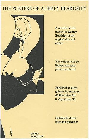 Bild des Verkufers fr (Haqndbill): The Posters of Aubrey Beardsley. A re-issue of the posters of Aubrey Beardsley in the original size and colour zum Verkauf von Between the Covers-Rare Books, Inc. ABAA