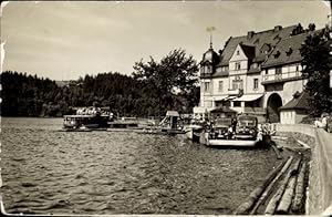 Ansichtskarte / Postkarte Saalburg Ebersdorf in Thüringen, Am Stausee der Bleilochtalsperre, HO H...