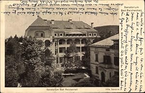 Bild des Verkufers fr Ansichtskarte / Postkarte Bad Reichenhall in Oberbayern, Sanatorium, Villa Saxonia zum Verkauf von akpool GmbH