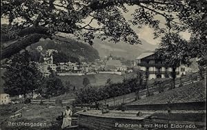 Image du vendeur pour Ansichtskarte / Postkarte Berchtesgaden in Oberbayern, Panorama mit Hotel Eldorado mis en vente par akpool GmbH