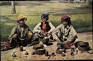 Bild des Verkufers fr Knstler Ansichtskarte / Postkarte Indien, British India, Schlangenbeschwrer zum Verkauf von akpool GmbH