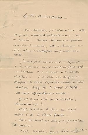 Pierre BONARDI manuscrit ET 2 lettre autographe signée Corse Recette inattendue
