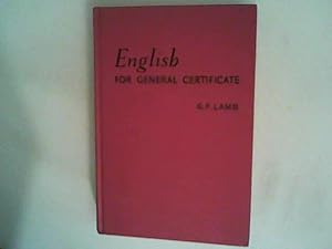 Imagen del vendedor de English for General Certificate and Similar Examinations a la venta por ANTIQUARIAT FRDEBUCH Inh.Michael Simon