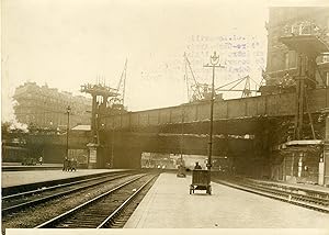 "RECONSTRUCTION DU PONT DE L'EUROPE RUE DE LONDRES 1931" Photo de presse originale G. DEVRED Agen...