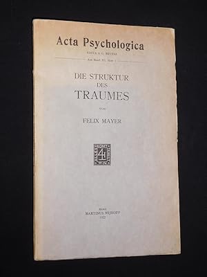 Die Struktur des Traumes (Separatdruck aus: Acta Psychologica, Bd. III, Heft 1, edita a G. Revesz)