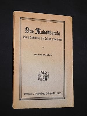 Bild des Verkufers fr Das Mahabharata. Seine Entstehung, sein Inhalt, seine Form zum Verkauf von Fast alles Theater! Antiquariat fr die darstellenden Knste