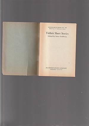 Image du vendeur pour Yiddish Short Stories (Little Blue Book No. 489) mis en vente par Meir Turner