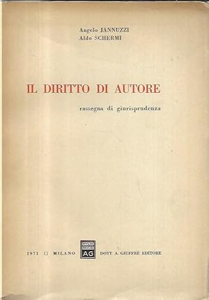 Seller image for Il diritto di autore, rassegna di giurisprudenza for sale by Messinissa libri