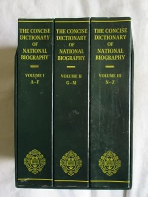 Immagine del venditore per Concise Dictionary of National Biography: From Earliest Times to 1985 venduto da MacKellar Art &  Books