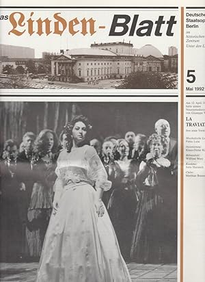 Bild des Verkufers fr Programmheft DEUTSCHE STAATSOPER BERLIN DAS LINDEN-BLATT 5 Mai 1992 zum Verkauf von Programmhefte24 Schauspiel und Musiktheater der letzten 150 Jahre
