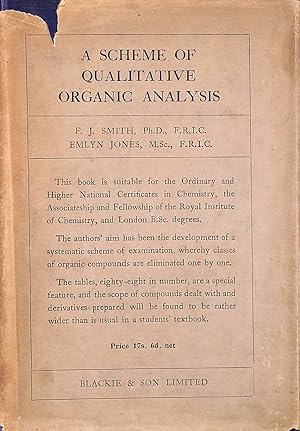 Seller image for A Scheme of Qualitative Organic Analysis for sale by M Godding Books Ltd