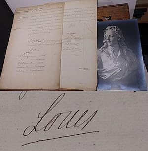 Ludwig XV. (1710-1774), König von Frankreich. Schreiben mit Unterschrift. "Rolle des sommes quele...