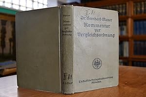 Bild des Verkufers fr Kommentar zum Gesetz ber den Vergleich zur Abwendung des Konkurses (Vergleichsordnung) vom 5. Juli 1927. zum Verkauf von Gppinger Antiquariat