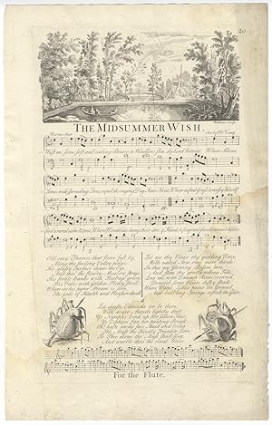 The Midsummer Wish. Set by Mr. Carey. Plate 20 from George Bickham's The Musical Entertainer