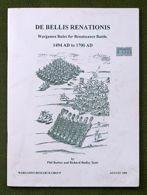 Immagine del venditore per De Bellis Renationis: Wargames Rules for Renaissance Battle - 1494 AD to 1700 AD venduto da Wayne's Books