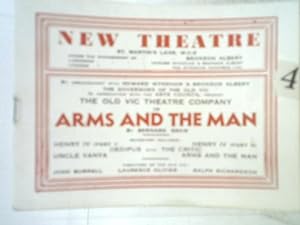 Bild des Verkufers fr New Theatre Arms and The Man Programme zum Verkauf von World of Rare Books