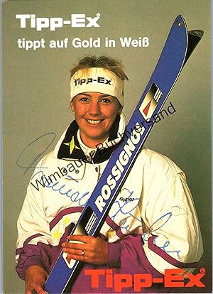 Original Autogramm Traudl Hächer Ski /// Autograph signiert signed signee