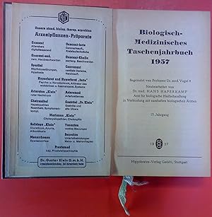 Bild des Verkufers fr Biologisch-Medizinisches Taschenjahrbuch 1957 - 17. Jahrgang zum Verkauf von biblion2