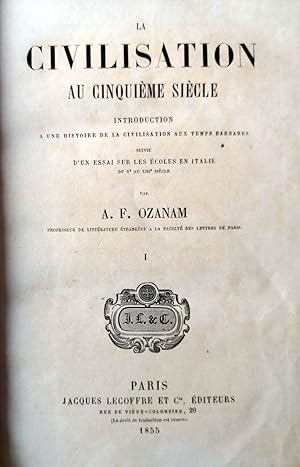 Bild des Verkufers fr Oeuvres Compltes., Avec une notice par le R.P.Lacordaire et une prface par M.Ampre. zum Verkauf von Libreria Antiquaria Prandi