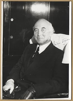 Image du vendeur pour John Simon, 1st Viscount Simon (1873-1954) - Rare signed photo 1934 mis en vente par PhP Autographs