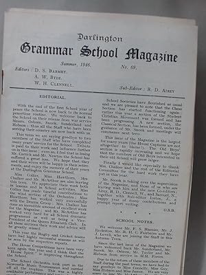 Darlington Grammar School Magazine. Summer 1946, No 69.
