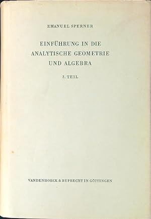 Immagine del venditore per Einfuhrung in die Analytische Geometrie und Algebra 2. Teil venduto da Librodifaccia