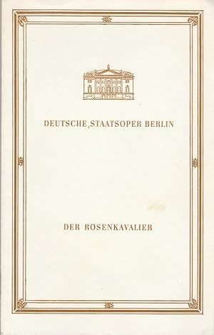 Bild des Verkufers fr Programmheft Richard Strauss DER ROSENKAVALIER Wiederaufnahme 15. November 1984 zum Verkauf von Programmhefte24 Schauspiel und Musiktheater der letzten 150 Jahre