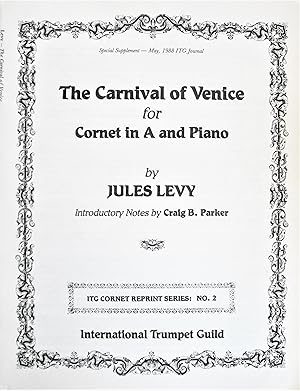Bild des Verkufers fr Varations on "The Carnival of Venice." zum Verkauf von Ken Jackson