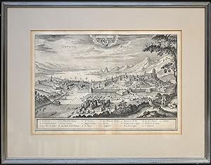 Geneve. Genff. [1654]. [Original-Kupferstich, gerahmt / original copper engraving, framed]