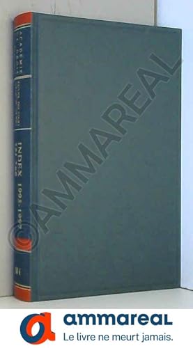 Image du vendeur pour Recueil DES Cours/Collected Courses: Index Tomes/Volumes 1995-1996 (Volume 260a) (Recueil Des Cours) mis en vente par Ammareal