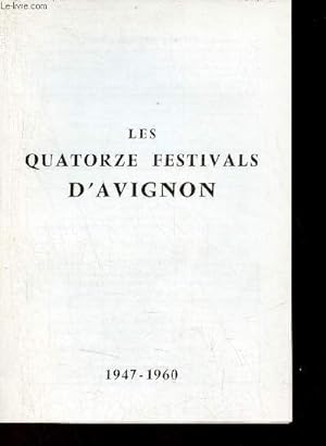 Bild des Verkufers fr Programme dpliant : Les Quatorze Festivals d'Avignon 1947-1960. zum Verkauf von Le-Livre