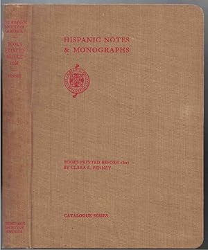 Imagen del vendedor de List of Books Printed Before 1601, in the Library of the Hispanic Society of America a la venta por Crossroad Books