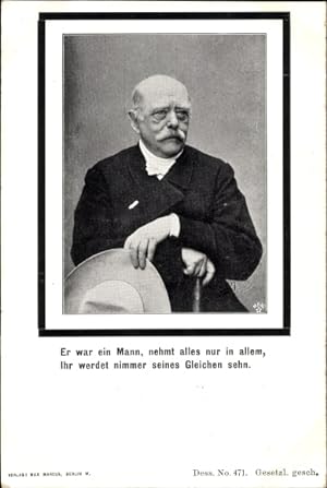 Ansichtskarte / Postkarte Otto von Bismarck, Herzog zu Lauenburg, Bundeskanzler, Trauerkarte zum ...