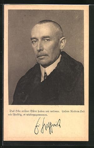 Image du vendeur pour Ansichtskarte Karl Helfferich im Portrait, Vizekanzler in der Weimarer Republik mis en vente par Bartko-Reher