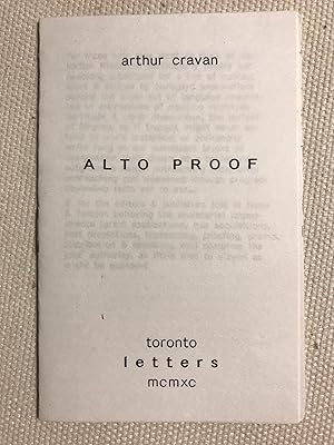 Image du vendeur pour Alto Proof mis en vente par Bookish Harbour Books