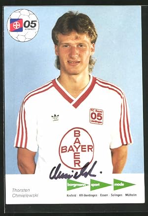 Ansichtskarte Fussballmannschaft des FC Bayer Uerdingen 05, Saison 1986 /87, Thorsten Chmielewski...
