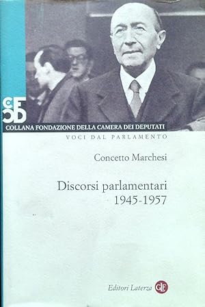 Bild des Verkufers fr Discorsi parlamentari 1945-1957. Con DVD zum Verkauf von Librodifaccia