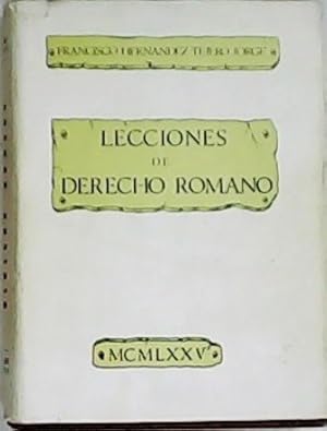 Imagen del vendedor de Lecciones de Derecho Romano. a la venta por Librera y Editorial Renacimiento, S.A.