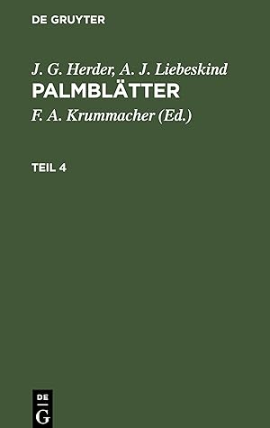 Imagen del vendedor de Palmblaetter, Teil 4, Palmblaetter Teil 4 a la venta por moluna