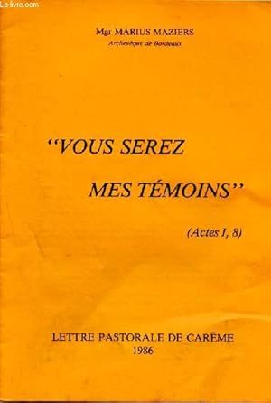 Seller image for Vous serez mes temoins" (actes I, 8) for sale by Le-Livre