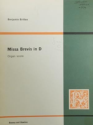 Missa Brevis in D, Op.63, Organ/Vocal Score