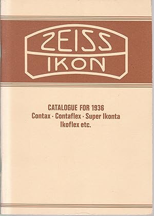 Bild des Verkufers fr General Catalogue of Cameras and Amateur Photographic Apparatus, Accessories and Sensitive Material 1936. Reprint zum Verkauf von Graphem. Kunst- und Buchantiquariat