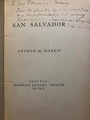 San Salvador - INSCRIBED to Edmond Meany