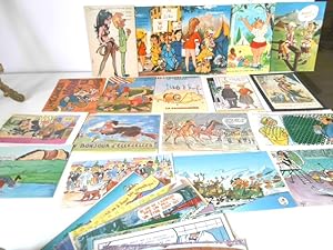 Konvolut 30 Ansichtskarten: Humorkarten rund ums Thema Humor. Sprache meist französisch, flämisch