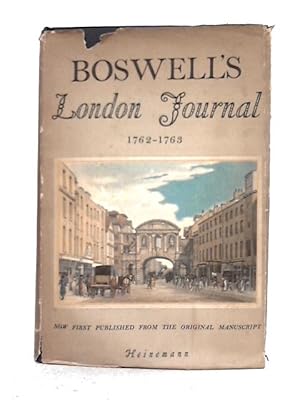 Image du vendeur pour Boswell's London Journey 1762-1763 mis en vente par World of Rare Books