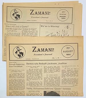 Zamani! Freedom's Journal [two issues: Vol. 3 nos. 7 and 9]