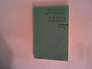 Imagen del vendedor de Gotthold E. Lessing 'Emilia Galotti - Erluterungen und Dokumente a la venta por ANTIQUARIAT FRDEBUCH Inh.Michael Simon