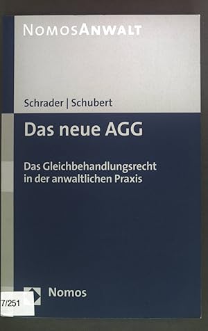 Bild des Verkufers fr Das neue AGG: Das Gleichbehandlungsrecht in der anwaltlichen Praxis. zum Verkauf von books4less (Versandantiquariat Petra Gros GmbH & Co. KG)